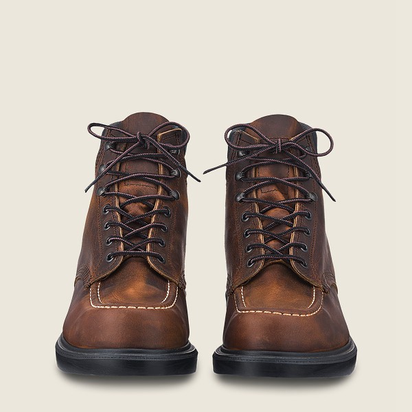 Red Wing Heritage Boots Mens Dark Brown - Classic Supersole - 6-inchr Rough & Tough Leather - 091386